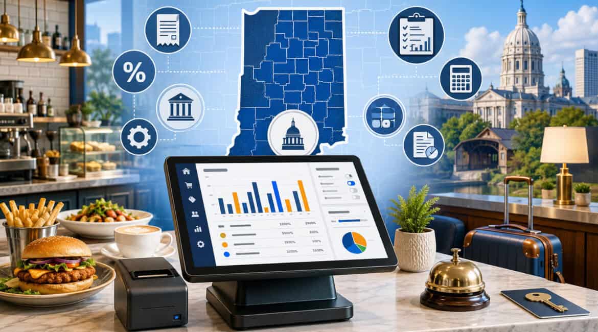 Indiana POS system for food, beverage, and innkeeper tax reporting